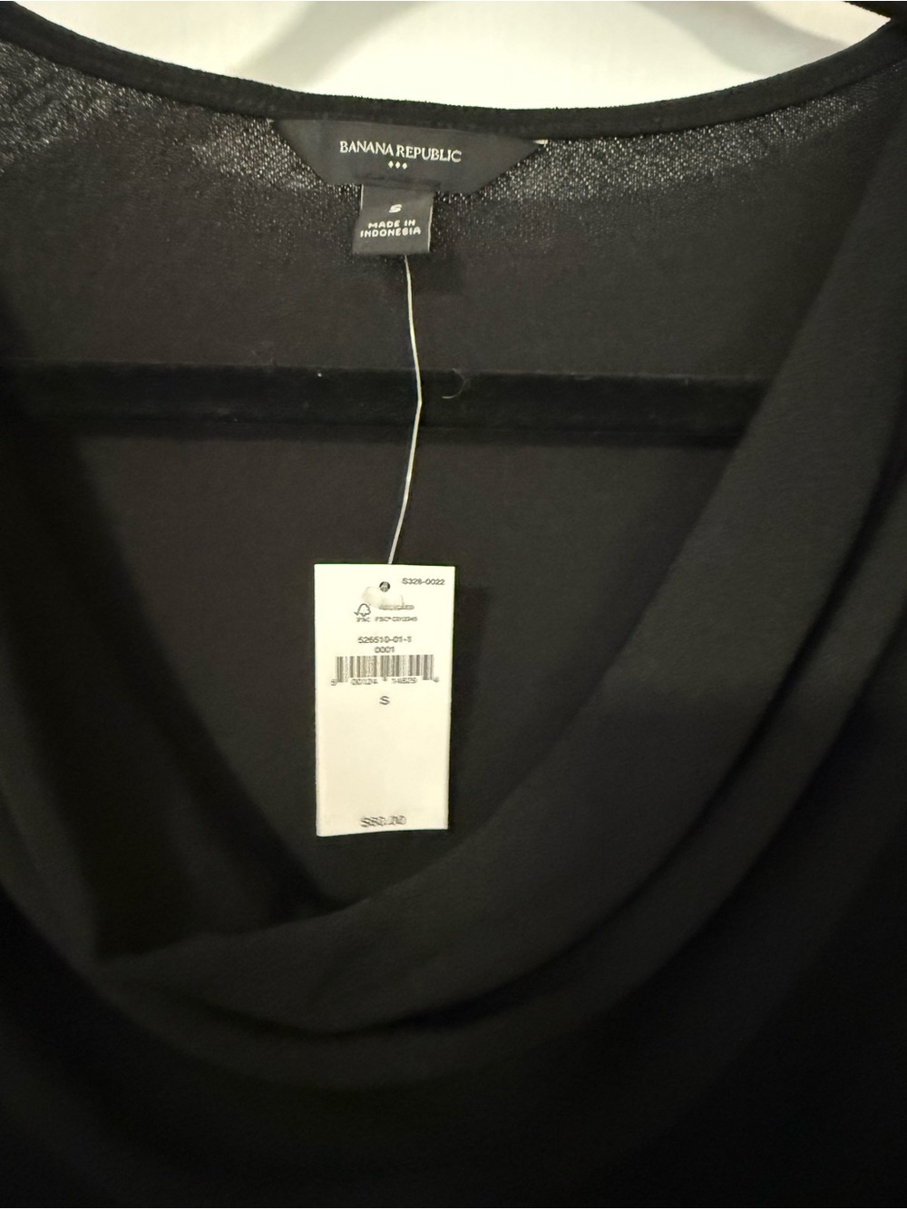Banana Republic Cowl Neck Pullover Tops Shirts Blouses Cream & Black Two NWT Sm - Picture 4 of 7